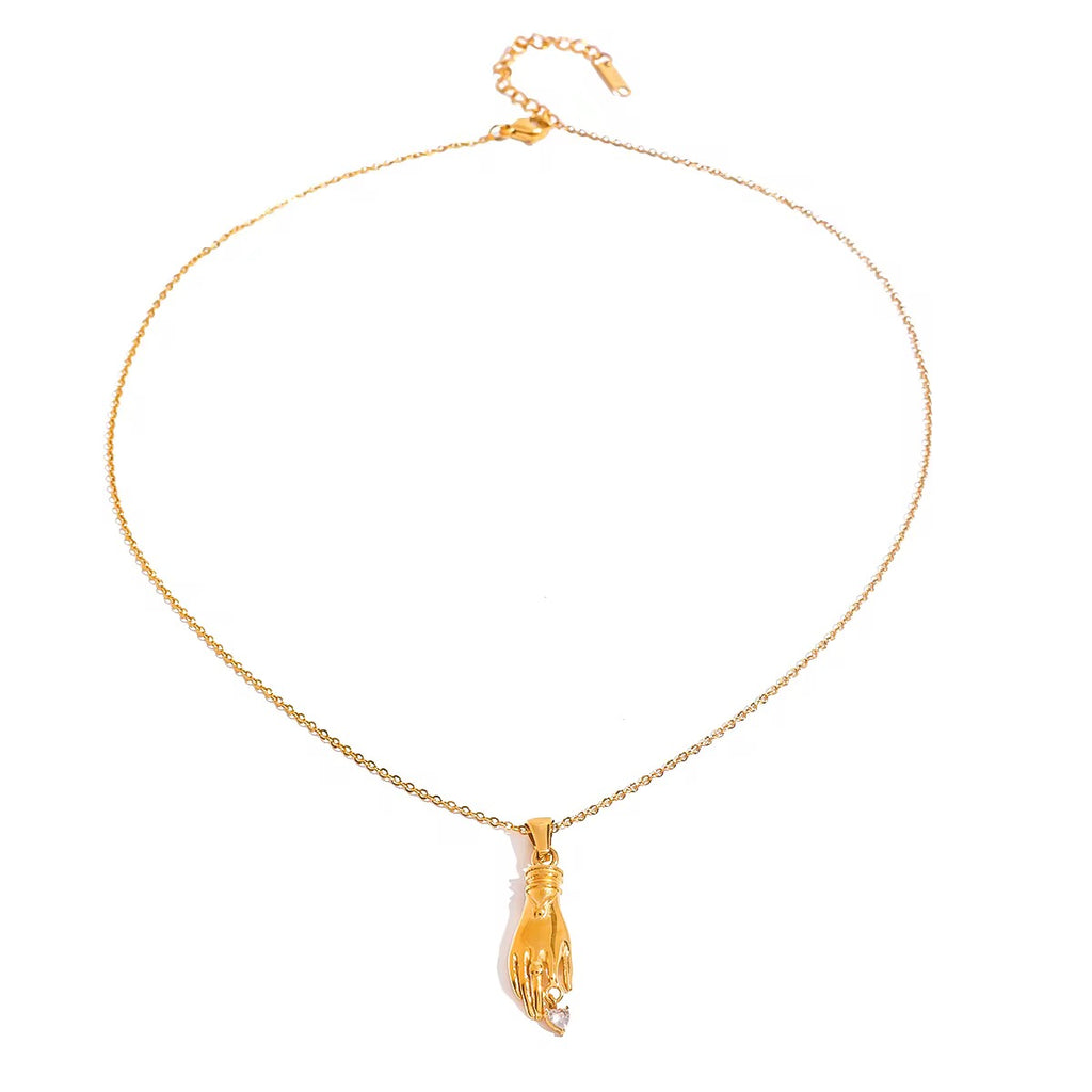 Diamond Hand Pendant