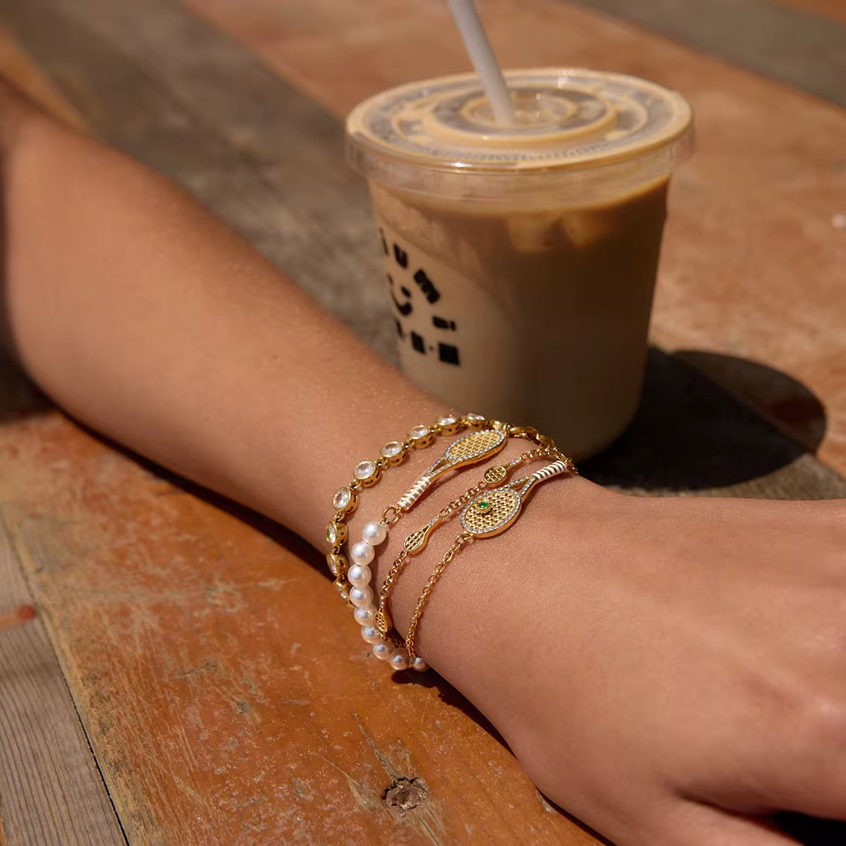 Pearl Racket Bracelet