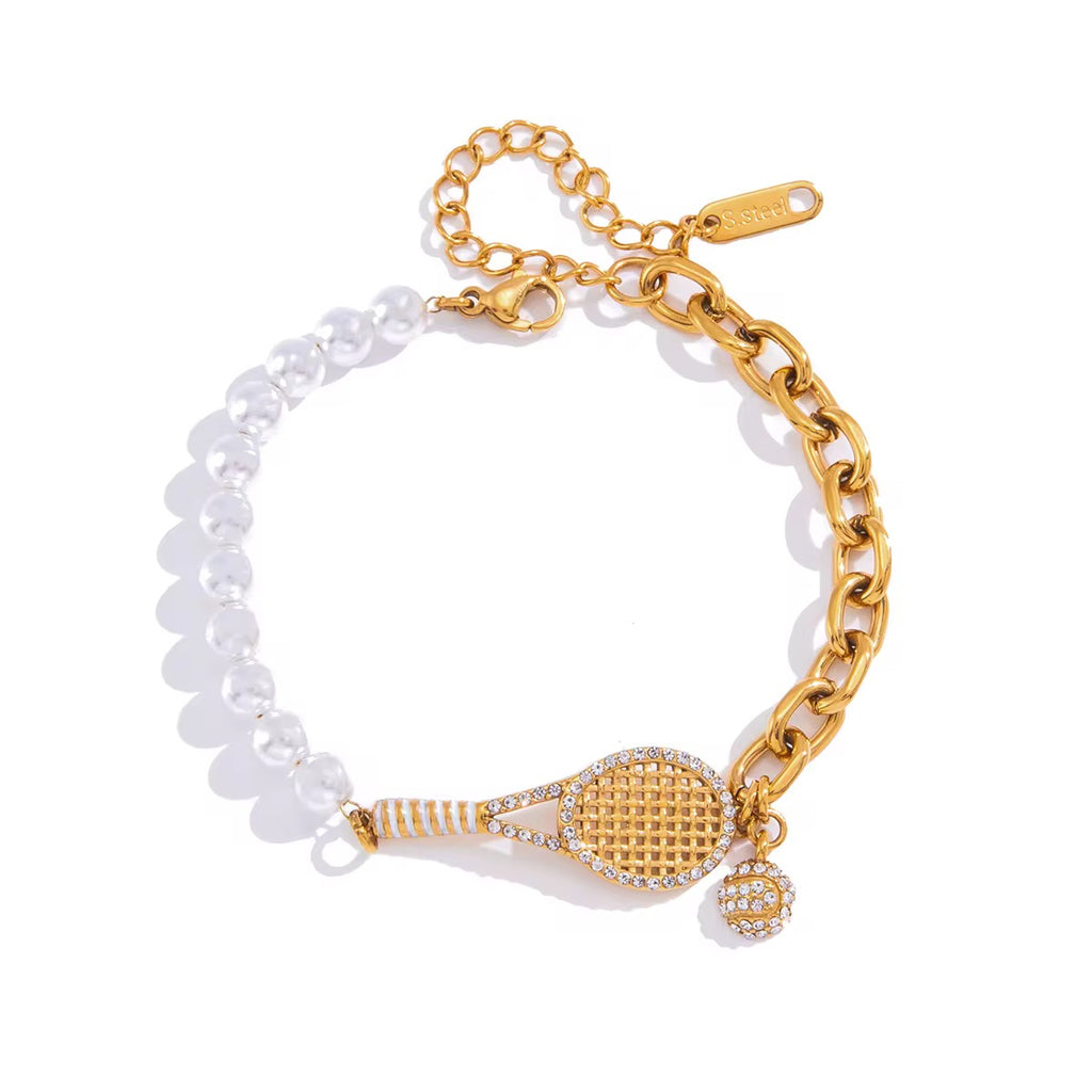 Pearl Racket Bracelet
