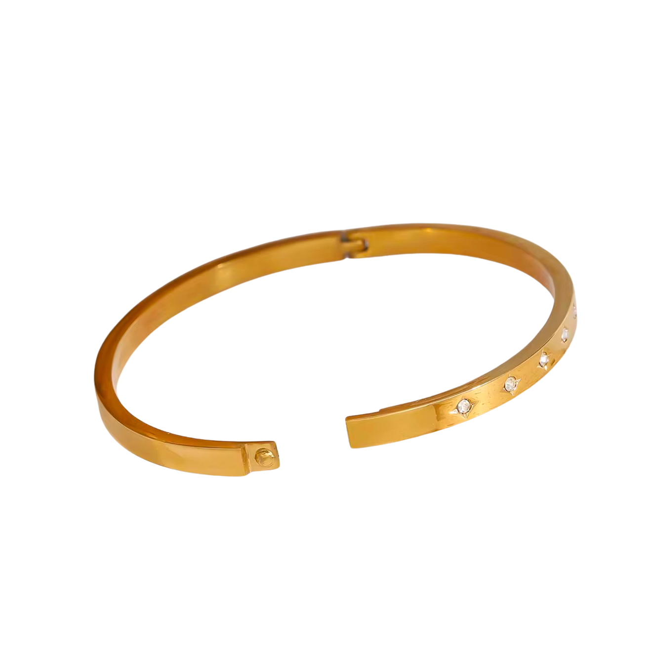18k Gold Clasp Bangle