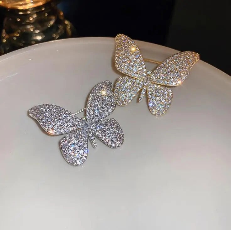 Diamond Butterfly Brooch