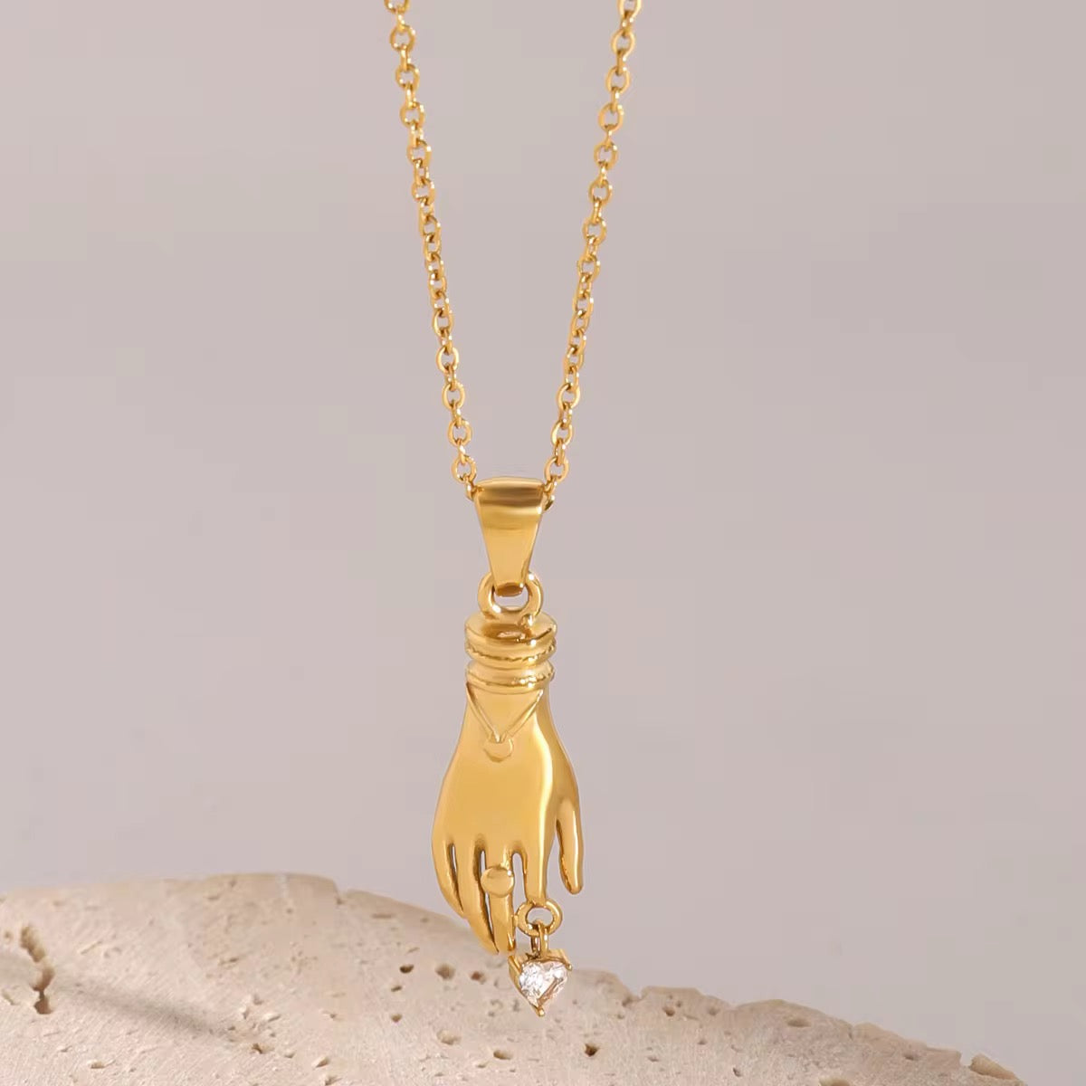 Diamond Hand Pendant