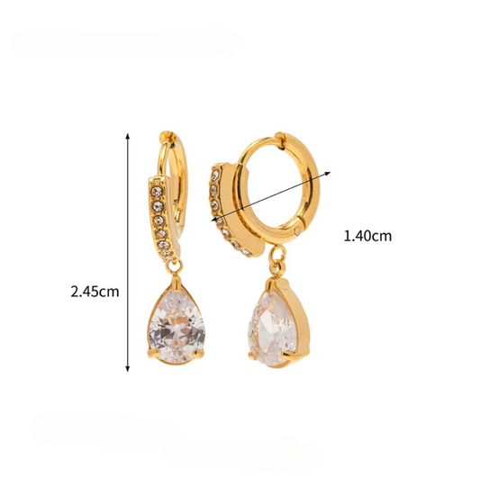 Love Oval Drop Earrings