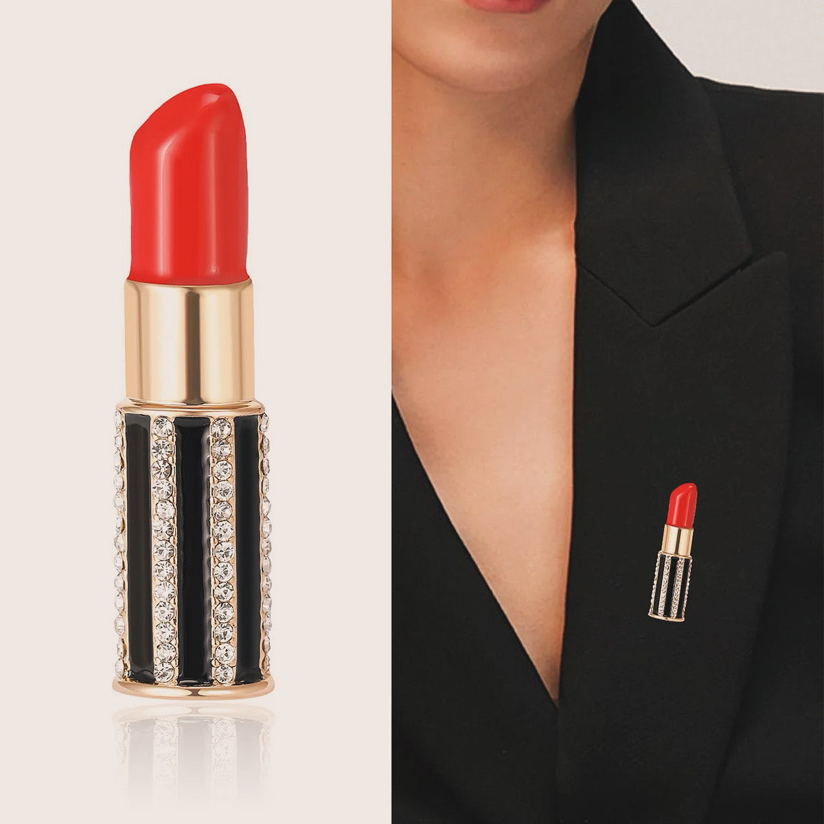 Lipstick Brooch