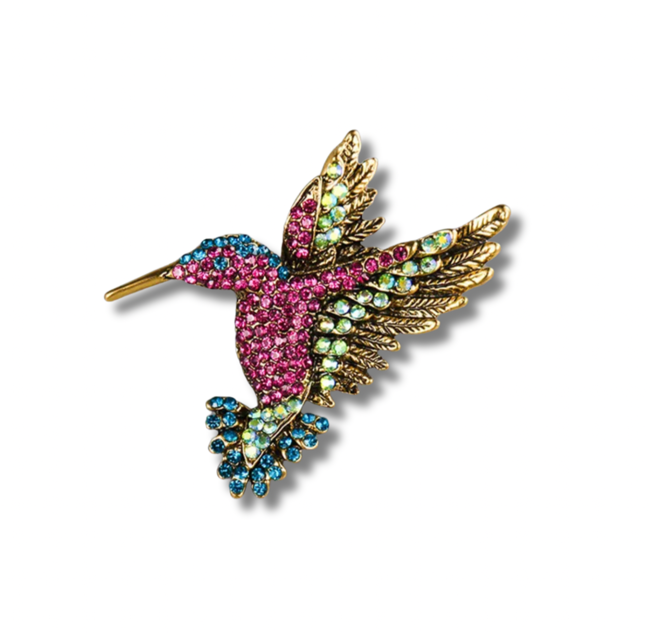 Diamond Bird Brooch