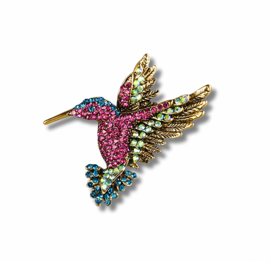 Diamond Bird Brooch