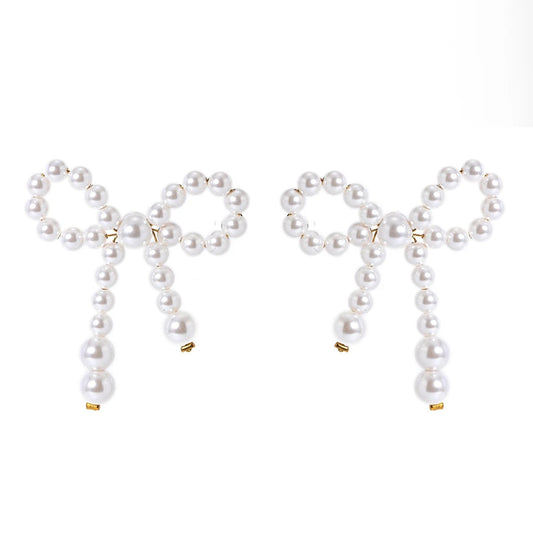 Pearl Bow Earrings