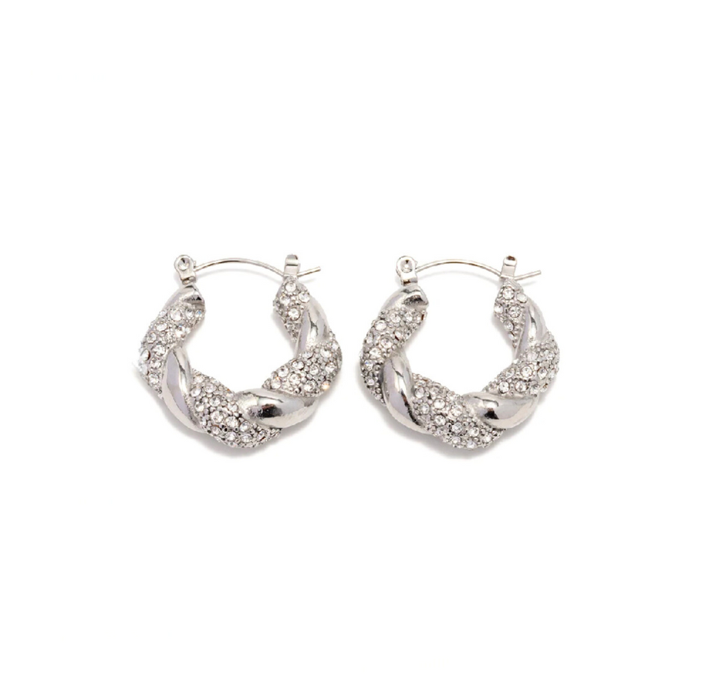 Diamond Twist Hoops