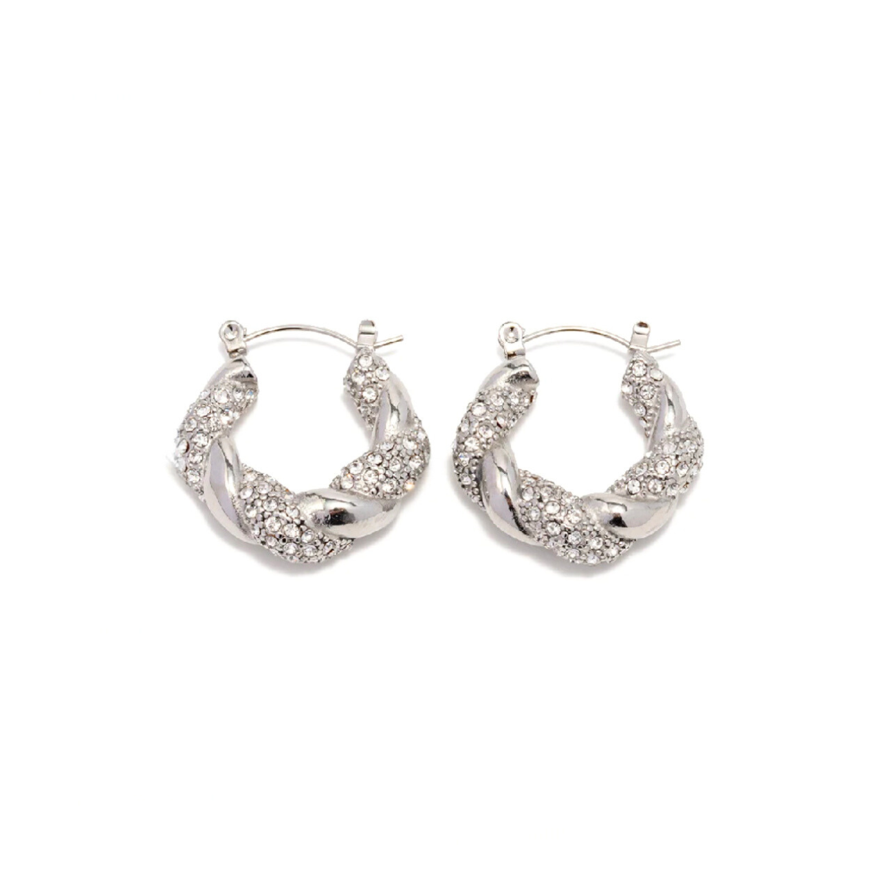 Diamond Twist Hoops