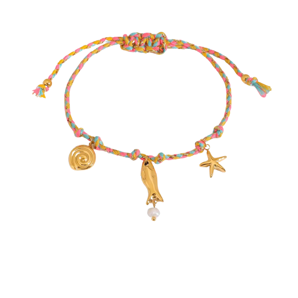 Ocean Charm Breaded Bracelet
