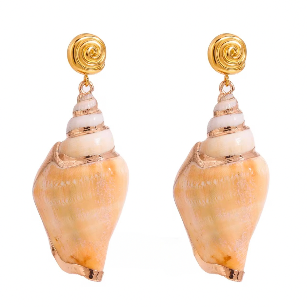 Natural Conch Earrings
