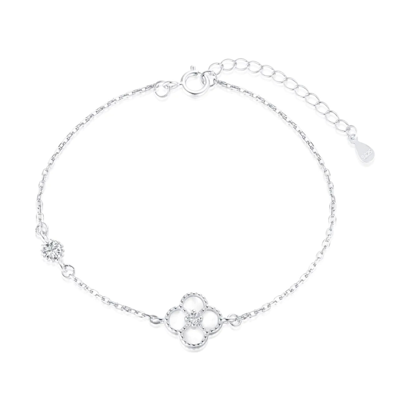 Silver Clover Bracelet