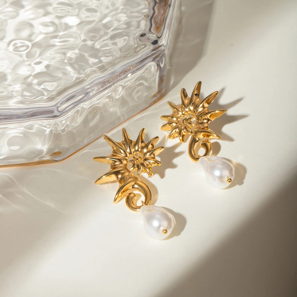 Seahorse Spiral Earrings