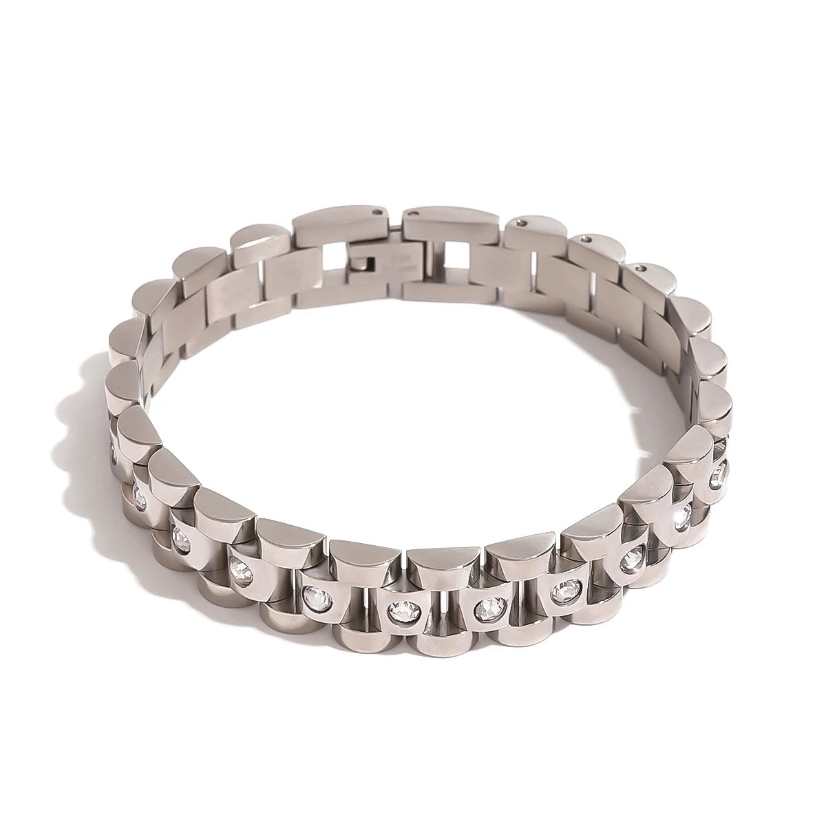 White Gold Link Bracelet