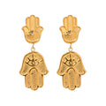 Hamsa Drop Earrings
