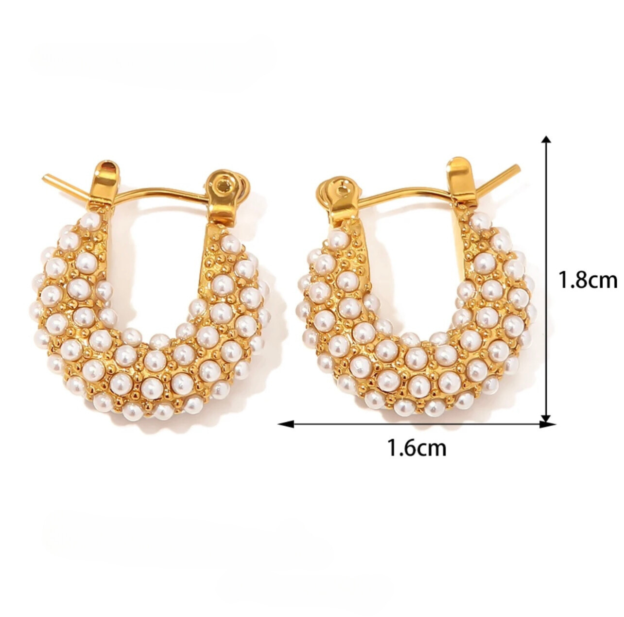 Delicate Pearl Hoops